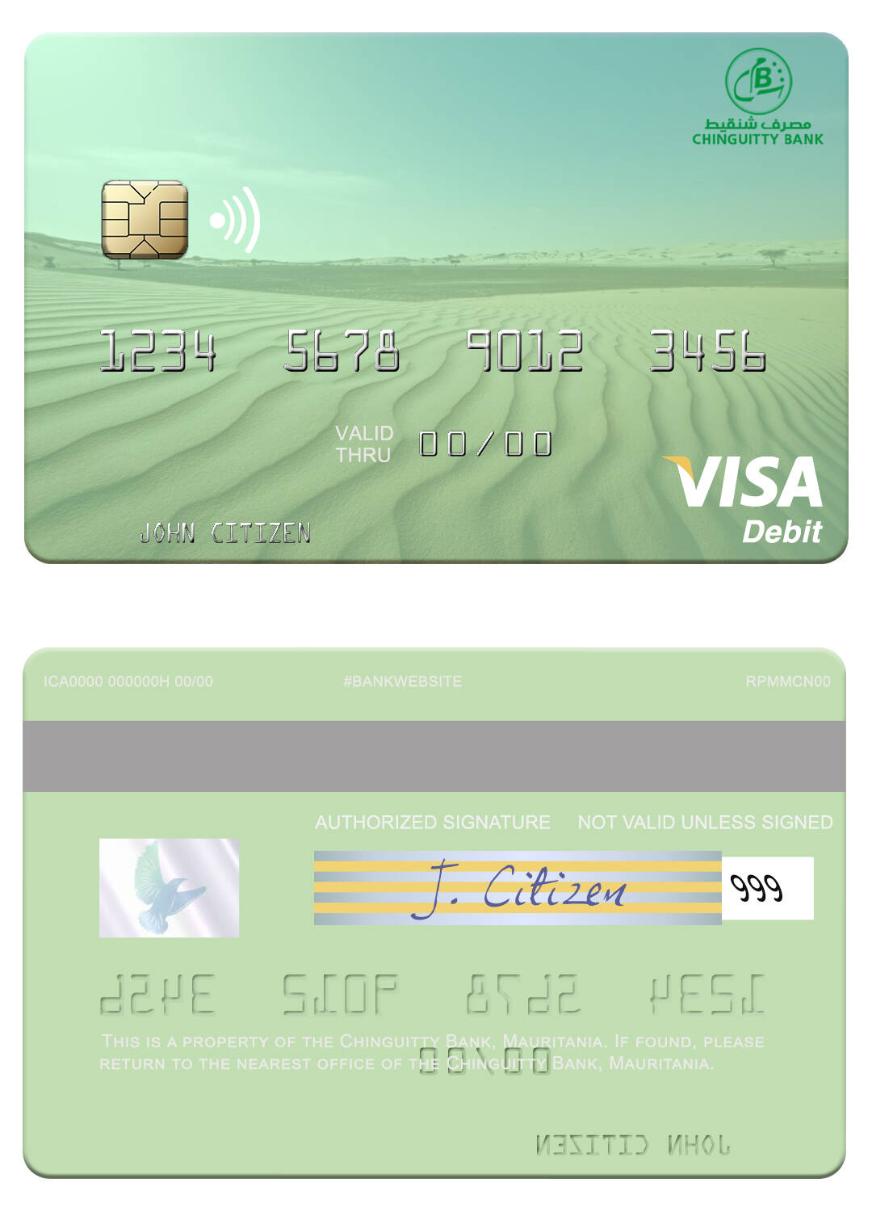 Mauritania Chinguitty Bank visa debit card